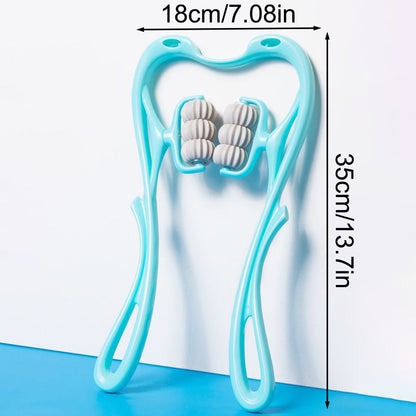 Manual Neck Clamp Cervical Neck Massager, Multifunctional Kneading Roller, 6-Ball Shoulder And Neck Relaxation Massager