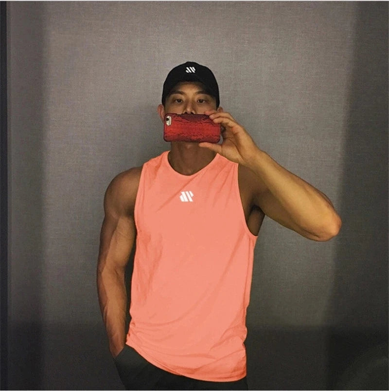 2024 Mens Mesh Breathable Fitness Tank Top, Running Vest Undershirt for Gym Workouts