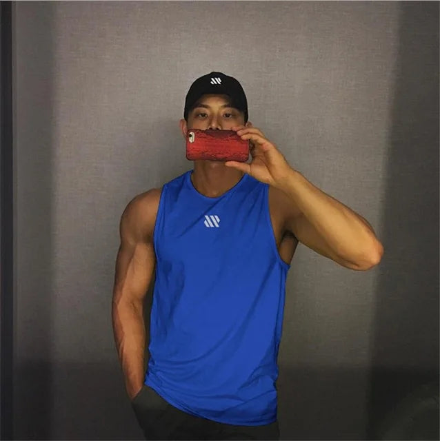 2024 Mens Mesh Breathable Fitness Tank Top, Running Vest Undershirt for Gym Workouts