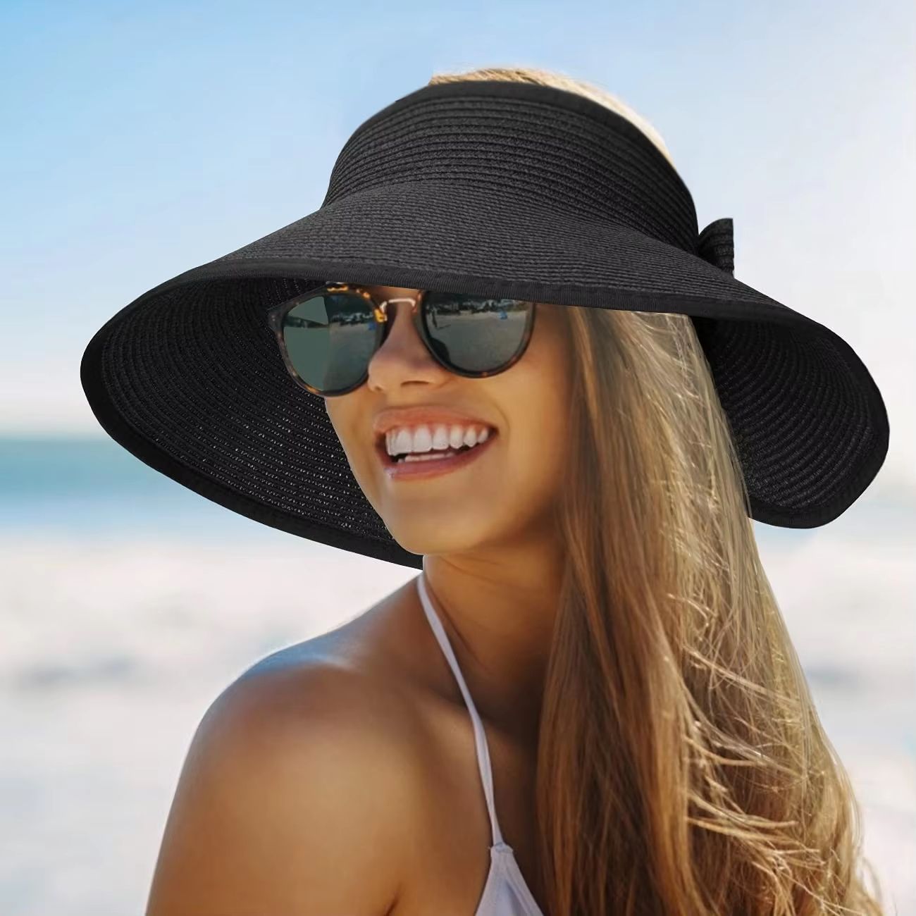 SunShield Foldable Wide Brim Visor  Womens UV Protection Summer Hat 5