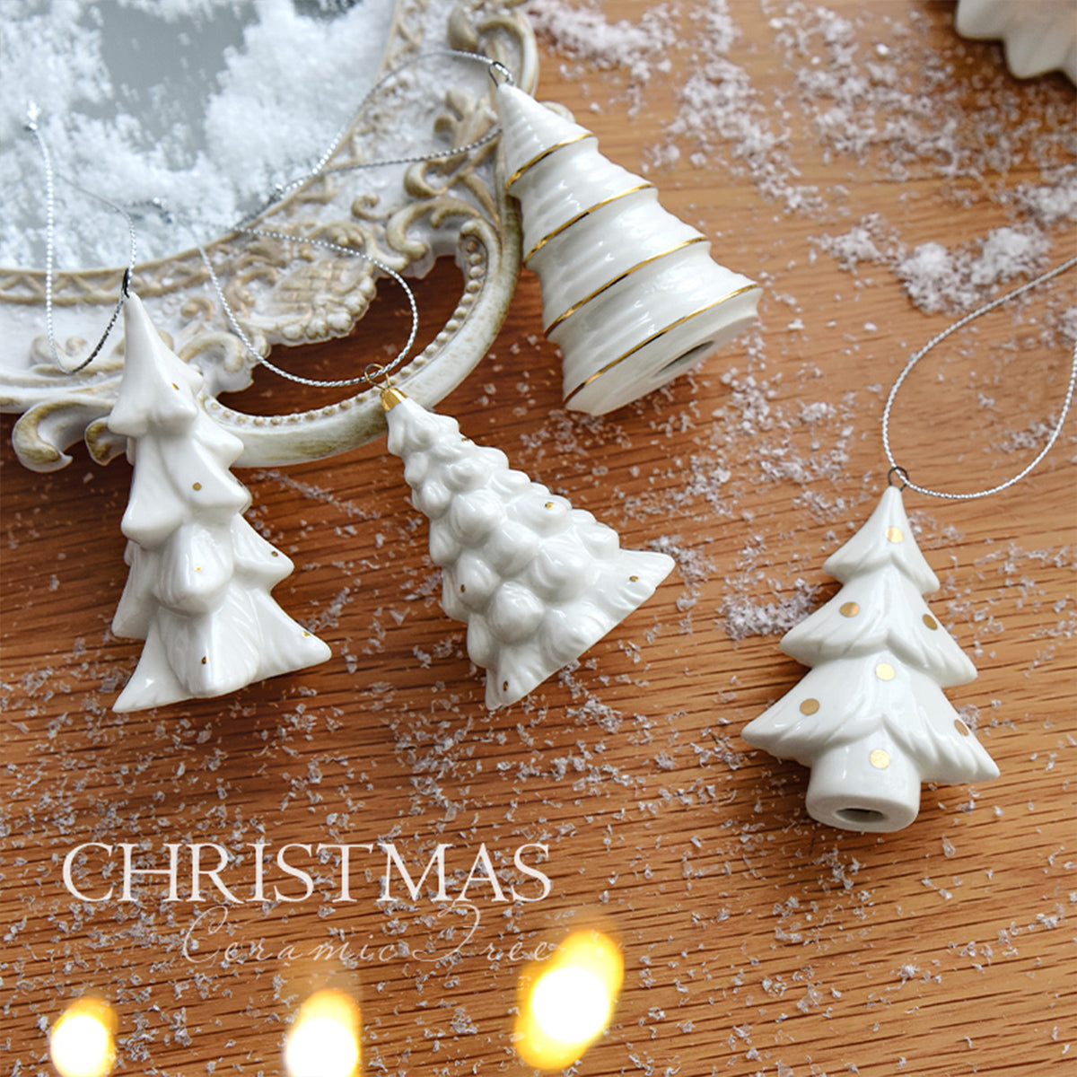 Handcrafted Ceramic Christmas Tree Decoration, Unique Hanging Puff Ornament Gift for Christmas,Thanksgiving & Halloween
