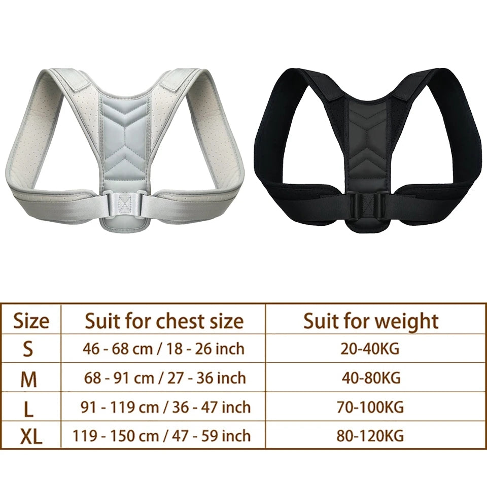 Neck Brace Training Equipment Postura, Adjustable Back Posture Corrector Belt, Shoulder Support for Home Office