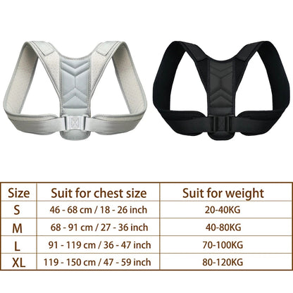 Neck Brace Training Equipment Postura, Adjustable Back Posture Corrector Belt, Shoulder Support for Home Office