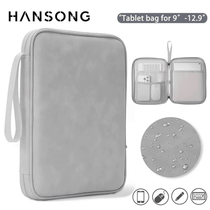 Waterproof Tablet Sleeve Bag with Zipper Pouch for iPad and Laptops
