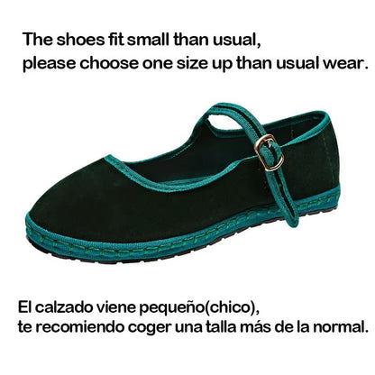 VelvaStep Womens Round Toe Flats  Soft HandStitched Casual Comfort Shoes 9