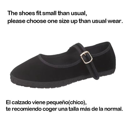 VelvaStep Womens Round Toe Flats  Soft HandStitched Casual Comfort Shoes 6