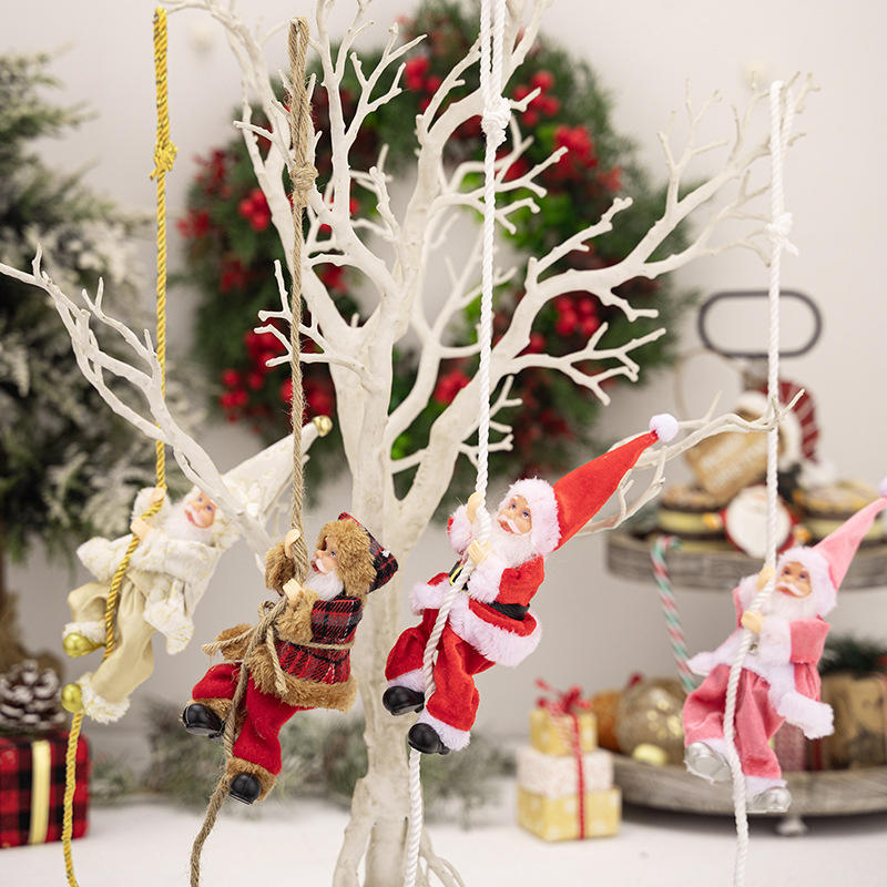 Merry Christmas Hanging Doll Decoration, Santa Claus Pendant for Cristmas Tree, Home Festive Decor