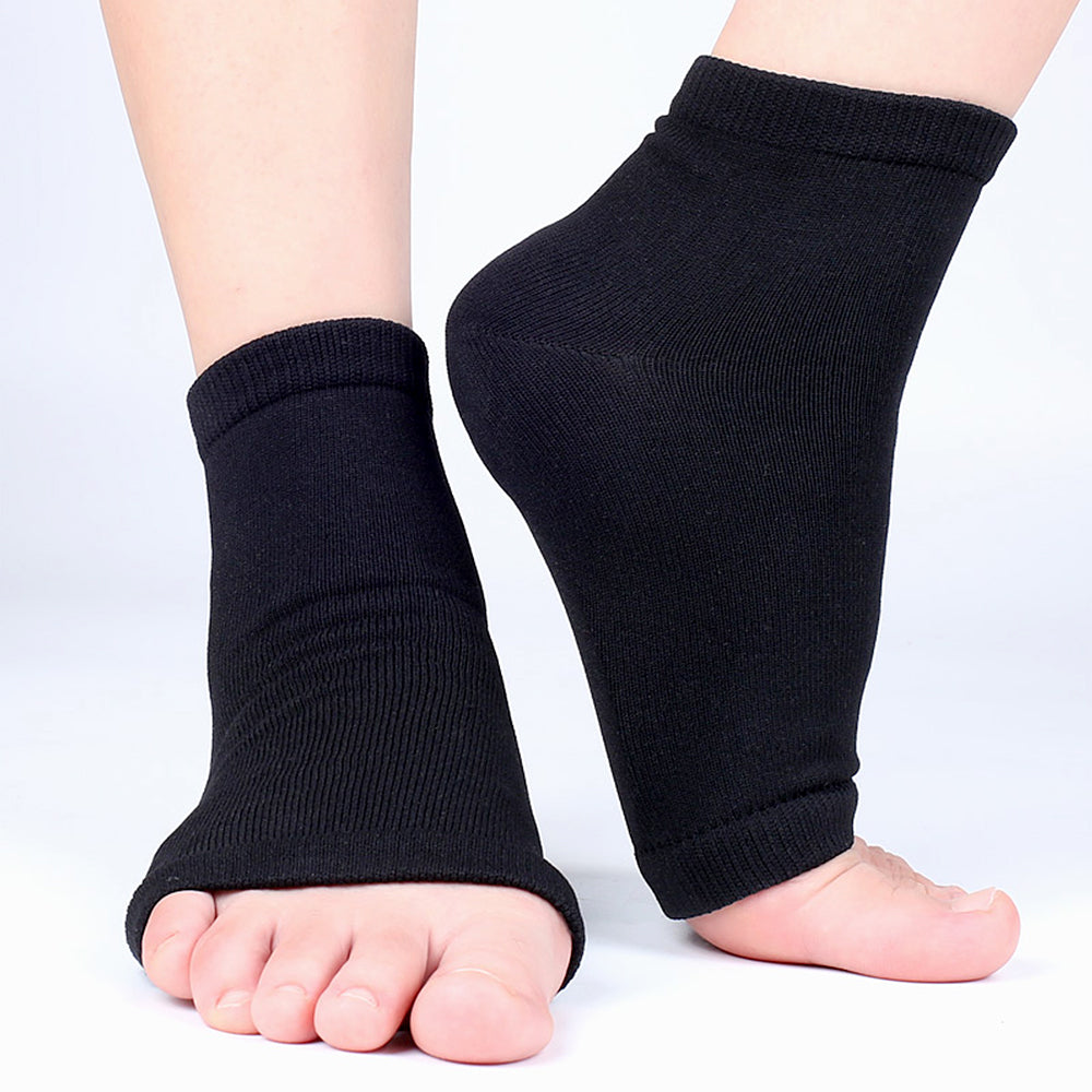 Cushioned Arch Support Sleeve 1Pair, Soft Elastic Gel Pad Fabric Arch Sock for Flat Foot Pain Relief Plantar Fasciitis