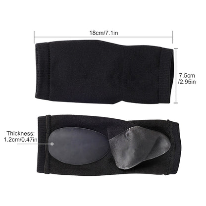 Cushioned Arch Support Sleeve 1Pair, Soft Elastic Gel Pad Fabric Arch Sock for Flat Foot Pain Relief Plantar Fasciitis