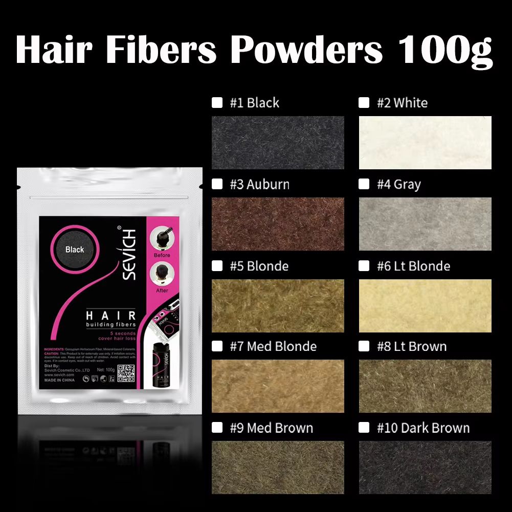 SEVICH Keratin Hair Building Fibers – Instant Hair Thickening & Loss Concealer Powder