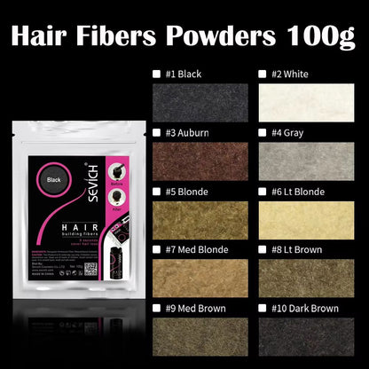 SEVICH Keratin Hair Building Fibers – Instant Hair Thickening & Loss Concealer Powder
