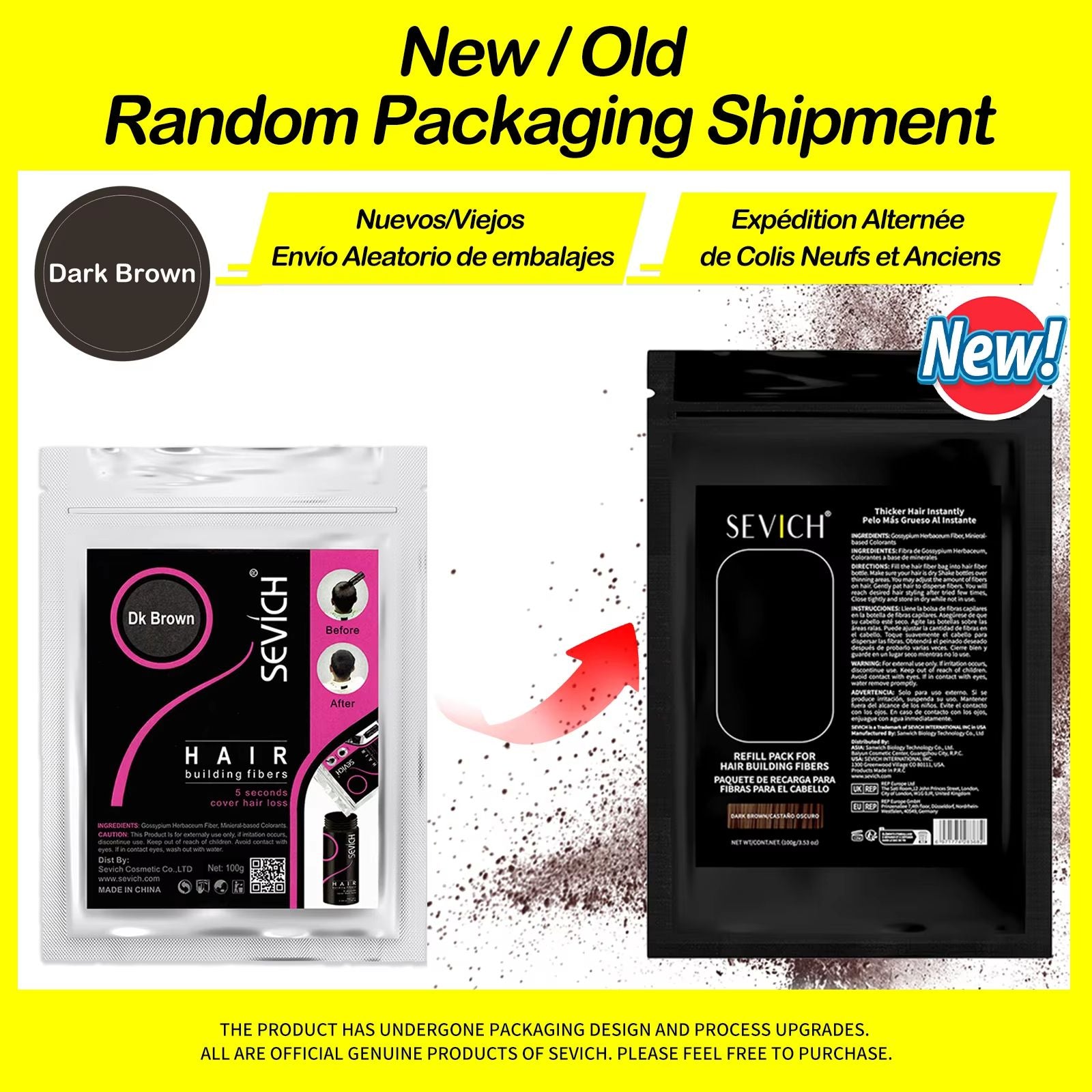 SEVICH Keratin Hair Building Fibers  Instant Hair Thickening  Loss Concealer Powder 7