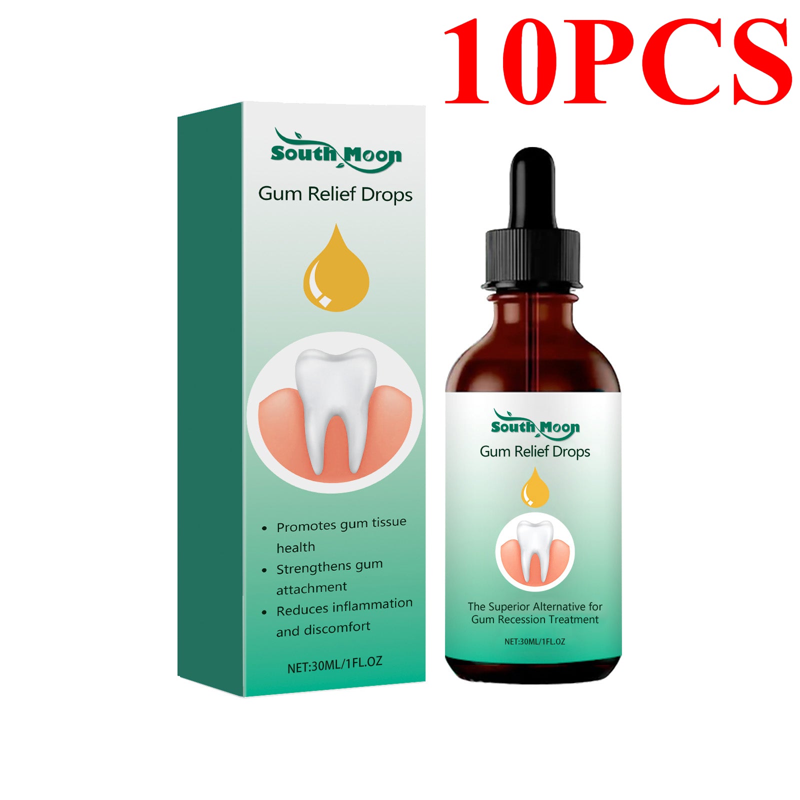 Advanced Gum Repair Serum Drops, Relieve Receding Gums, Gingival Swelling & Promote Oral Periodontal Hygiene, 30ml