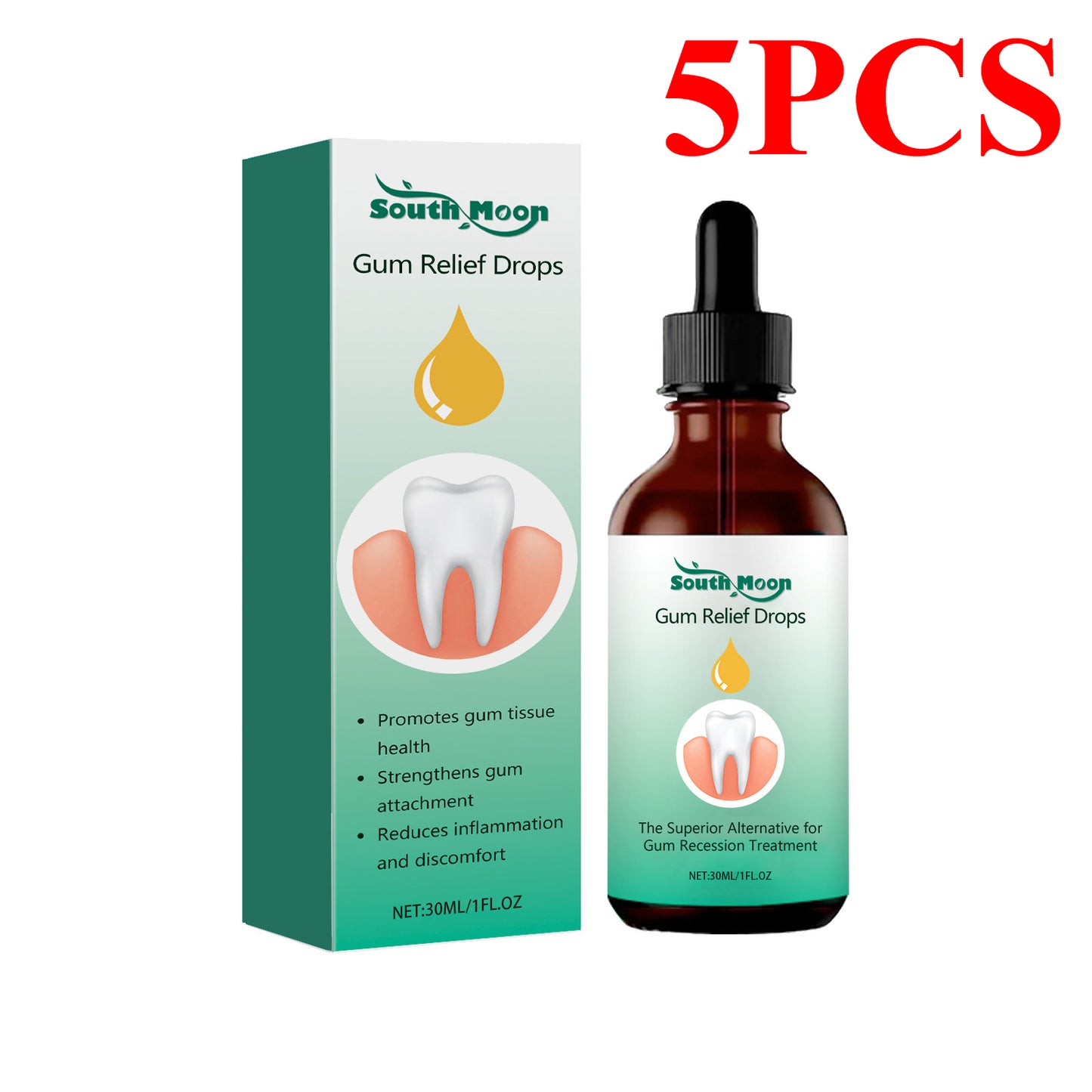 Advanced Gum Repair Serum Drops, Relieve Receding Gums, Gingival Swelling & Promote Oral Periodontal Hygiene, 30ml