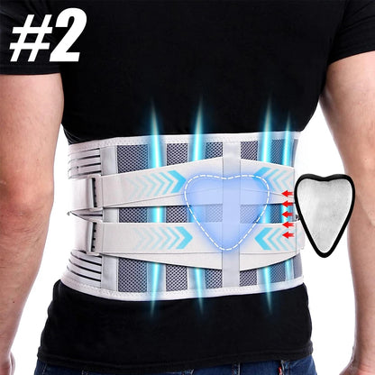 Anti-skid Lower Back Support Belt with 6 Stays, Sports Back Braces for Work, Breathable Back Support for Pain Relief