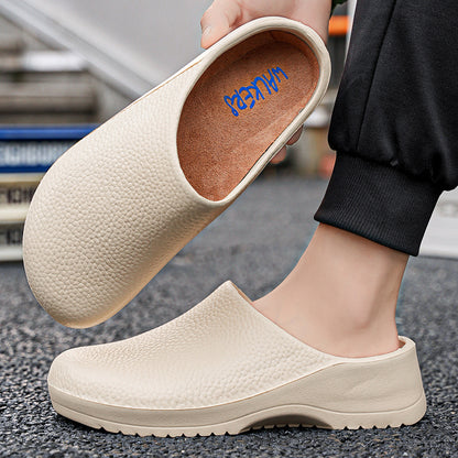 Comfortable Men Slippers Women Garden Clog Couples Water Proof Chef Shoe Sandal Slippers For Outdoo 2