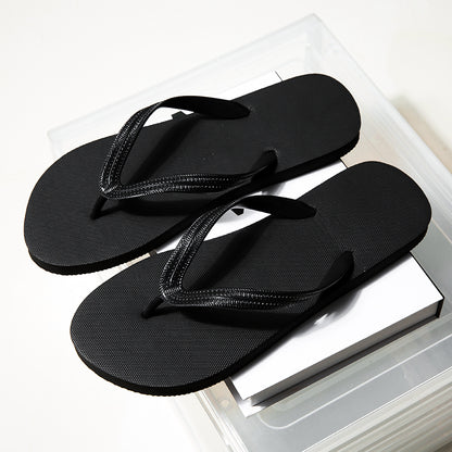 Mens High Quality Flip Flops, Summer Casual Sandals, Light Beach Slippers, Non-slip Outdoor Black Flip Flop Sandals
