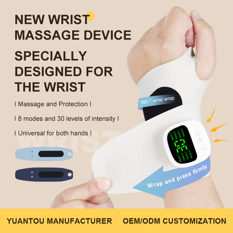 USB Rechargeable Electric Wrist Massager, Vibration Therapy for Tenosynovitis Relief, Fatigue & Carpal Tunnel Aid