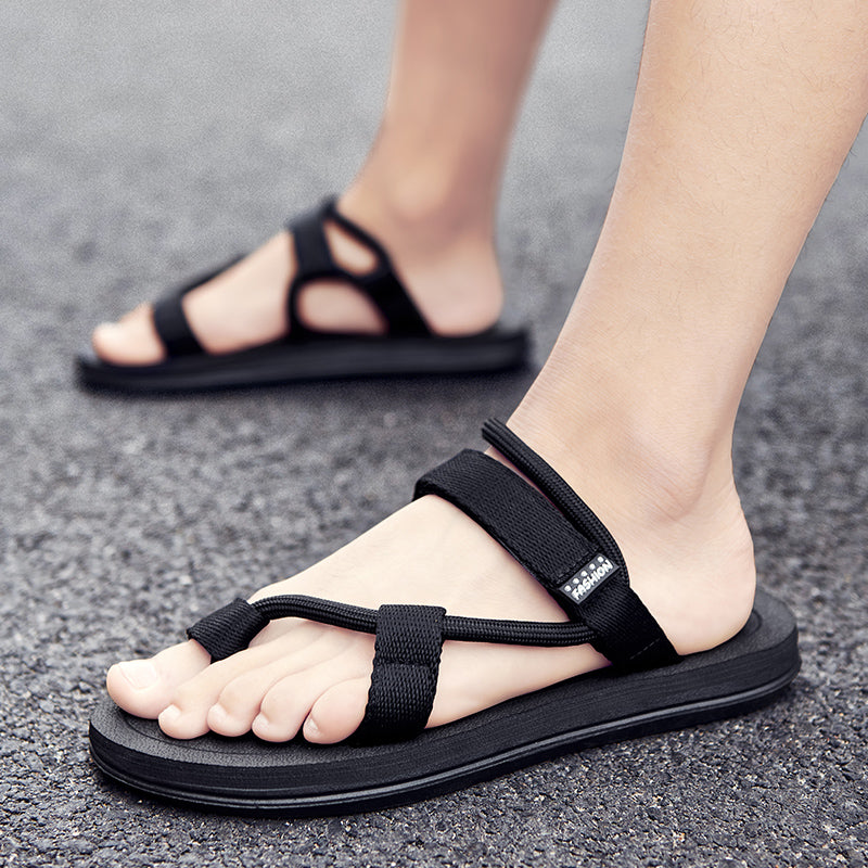 Summer New Mens Sandals Roman Gladiator Shoes Outdoor Beach Flip Flops Leisure Driving Slippers Cas 2