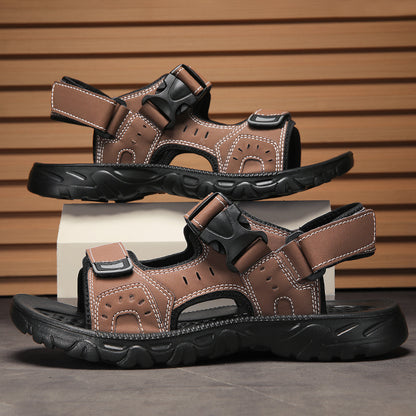 Mens Summer Sandals Outdoor Casual Breathable Slippers, Non-slip Wear-resistant Sporty Slippers, Lightweight Comfortable