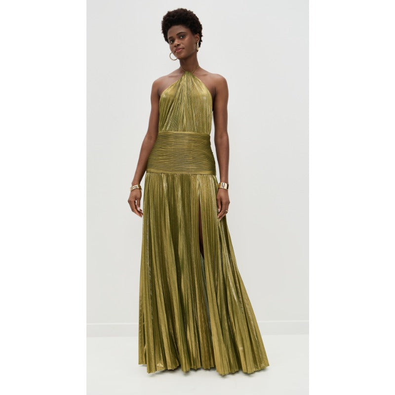 Luxurious Women Corset Party Dress, Sexy Off Shoulder Halter Cocktail Gown, Celebrity Long Prom Guest Dress with Slit