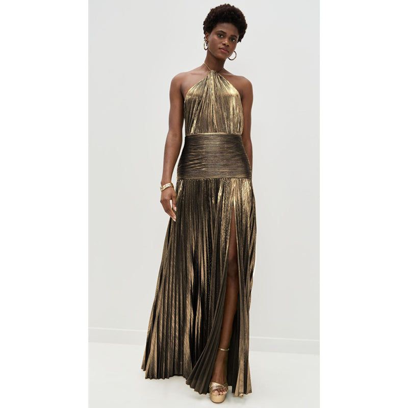 Luxurious Women Corset Party Dress, Sexy Off Shoulder Halter Cocktail Gown, Celebrity Long Prom Guest Dress with Slit