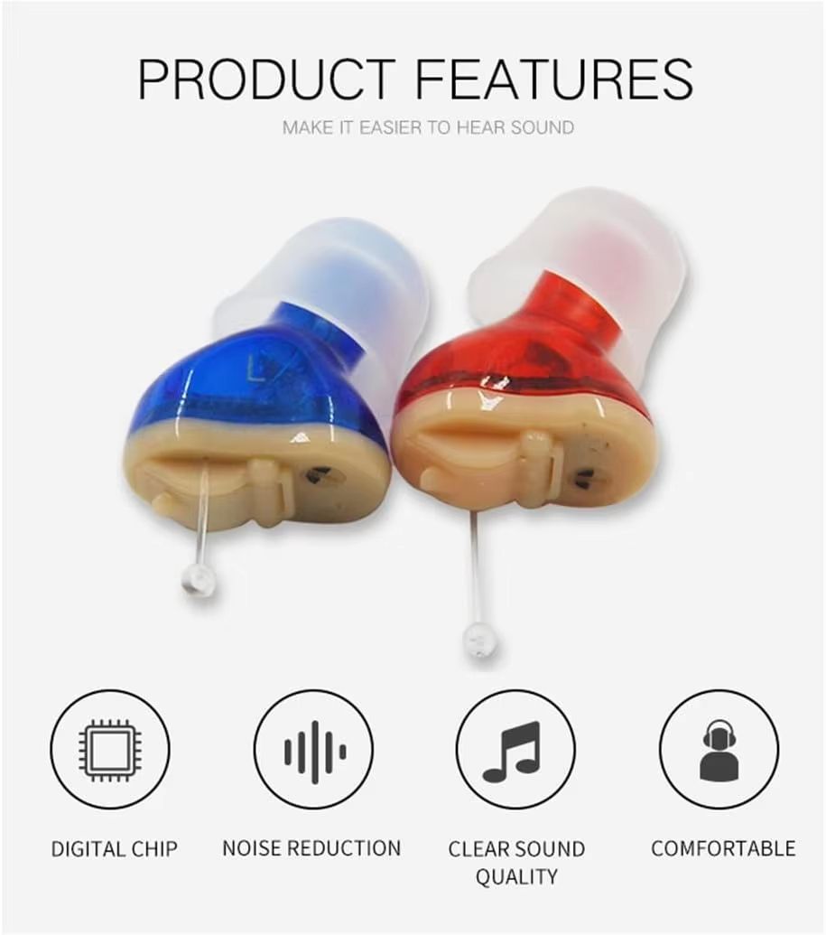 Premium Mini CIC Hearing Aid  Discreet Rechargeable Inner Ear Device For Clear TV  Call Sound Left  1