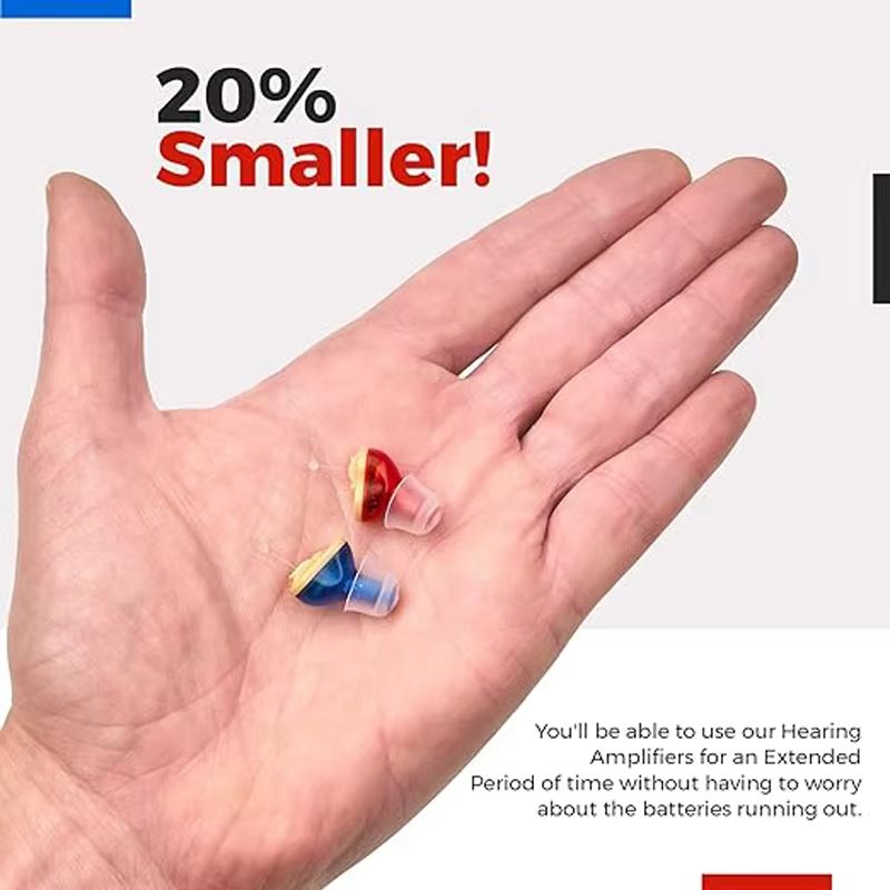 Premium Mini CIC Hearing Aid  Discreet Rechargeable Inner Ear Device For Clear TV  Call Sound Left  2