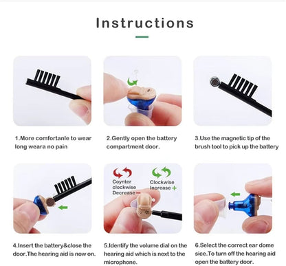 Premium Mini CIC Hearing Aid  Discreet Rechargeable Inner Ear Device For Clear TV  Call Sound Left  5
