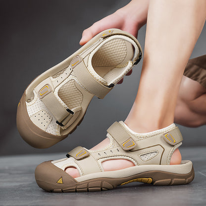 New Fashion Summer Casual Mens Shoes, Beach Sandals, Quality Closed Toe Sandals, Soft Breathable Large Size Men Sandals