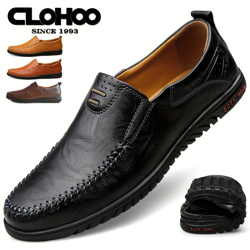 Handmade Mens Casual Flats Shoes, Comfortable Soft Sole Loafers, Fashion Business Style Formal Shoes for Men