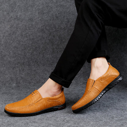 Handmade Mens Casual Flats Shoes Comfortable Soft Sole Loafers Fashion Business Style Formal Shoes  3