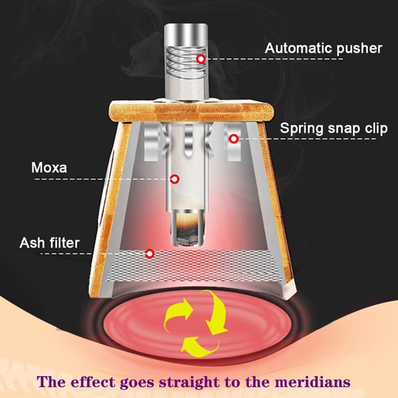 Natural Bamboo Moxibustion Box  Traditional Moxa Therapy Burner For Pain Relief Acupuncture  Body M 3