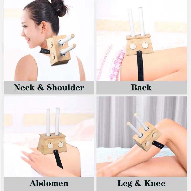 Natural Bamboo Moxibustion Box  Traditional Moxa Therapy Burner For Pain Relief Acupuncture  Body M 4
