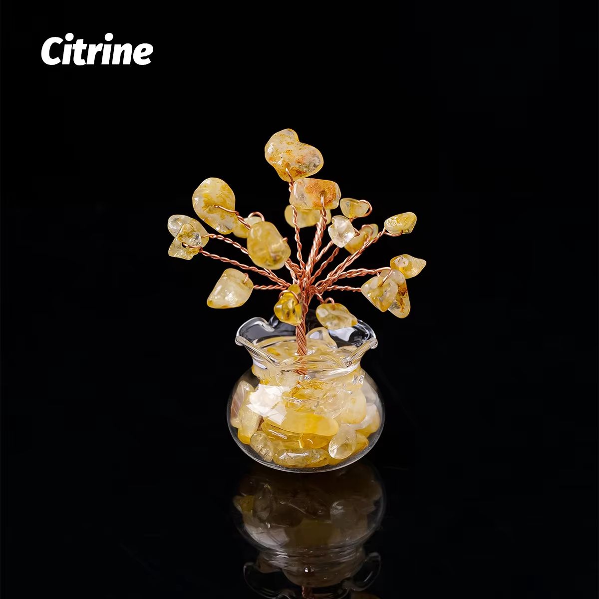 Natural Crystal Tree Bonsai  Reiki Healing Feng Shui Gemstone Tabletop Ornament For Positive Energy 9