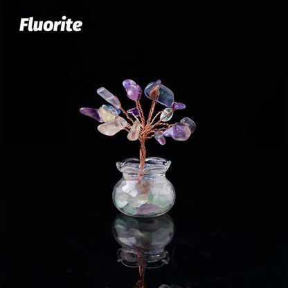 Natural Crystal Tree Bonsai  Reiki Healing Feng Shui Gemstone Tabletop Ornament For Positive Energy 10