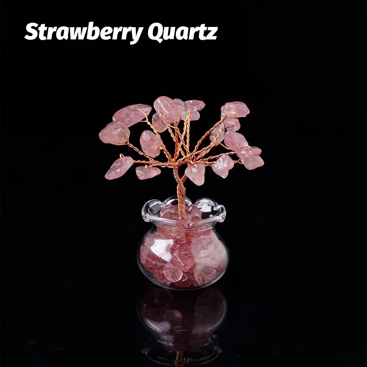 Natural Crystal Tree Bonsai  Reiki Healing Feng Shui Gemstone Tabletop Ornament For Positive Energy 11