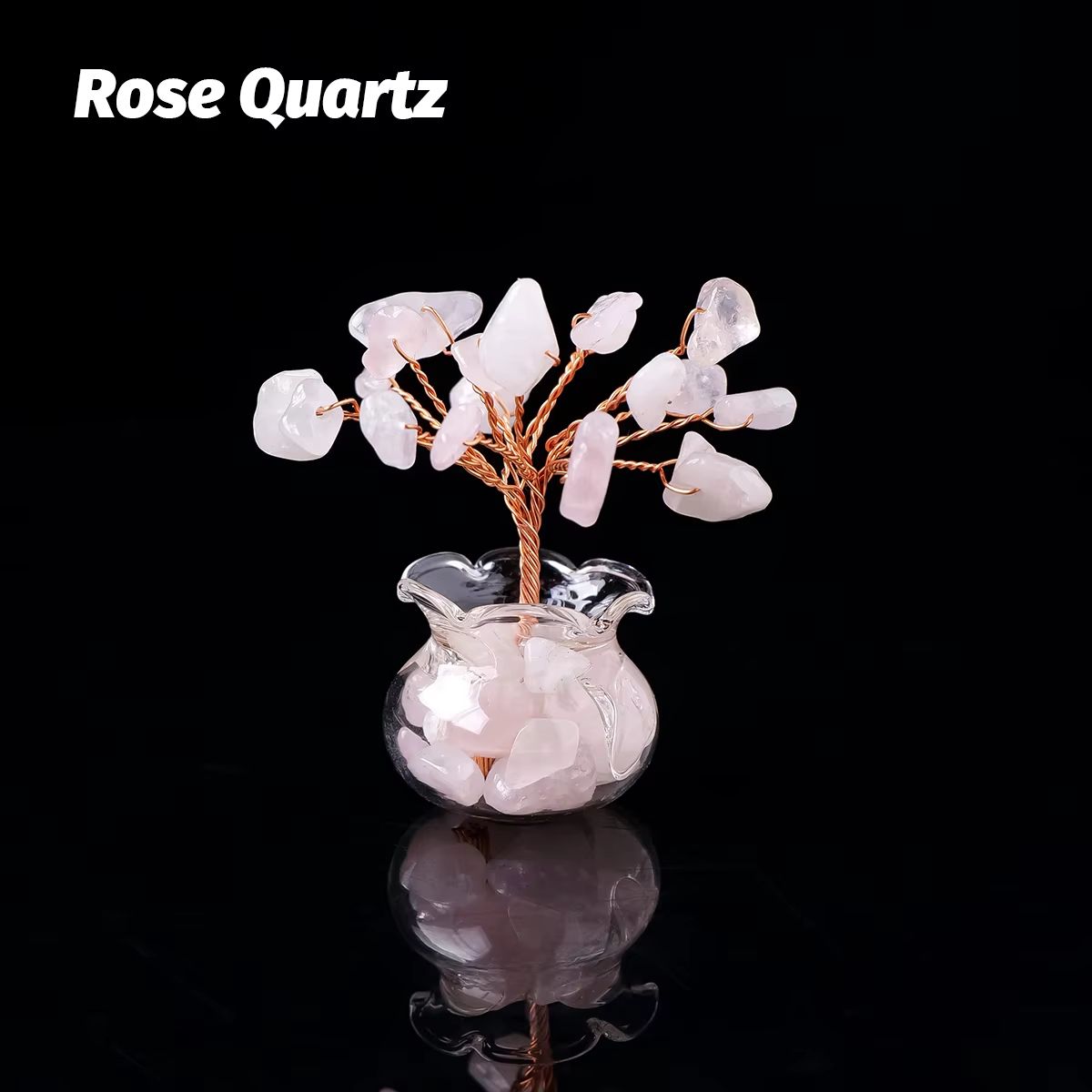 Natural Crystal Tree Bonsai  Reiki Healing Feng Shui Gemstone Tabletop Ornament For Positive Energy 12