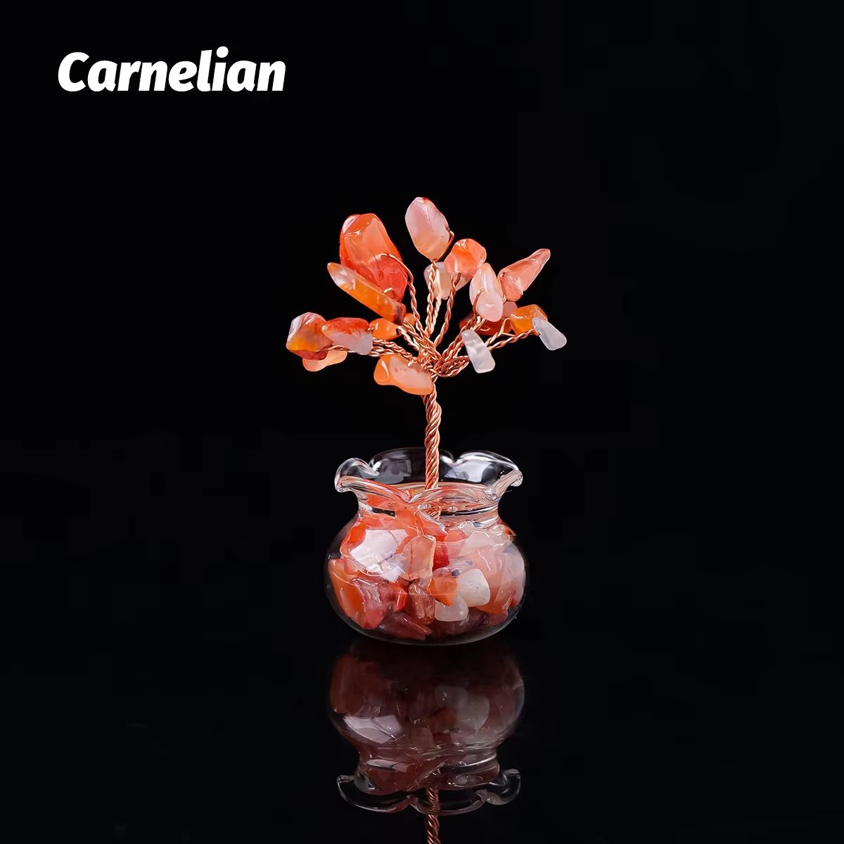 Natural Crystal Tree Bonsai  Reiki Healing Feng Shui Gemstone Tabletop Ornament For Positive Energy 7