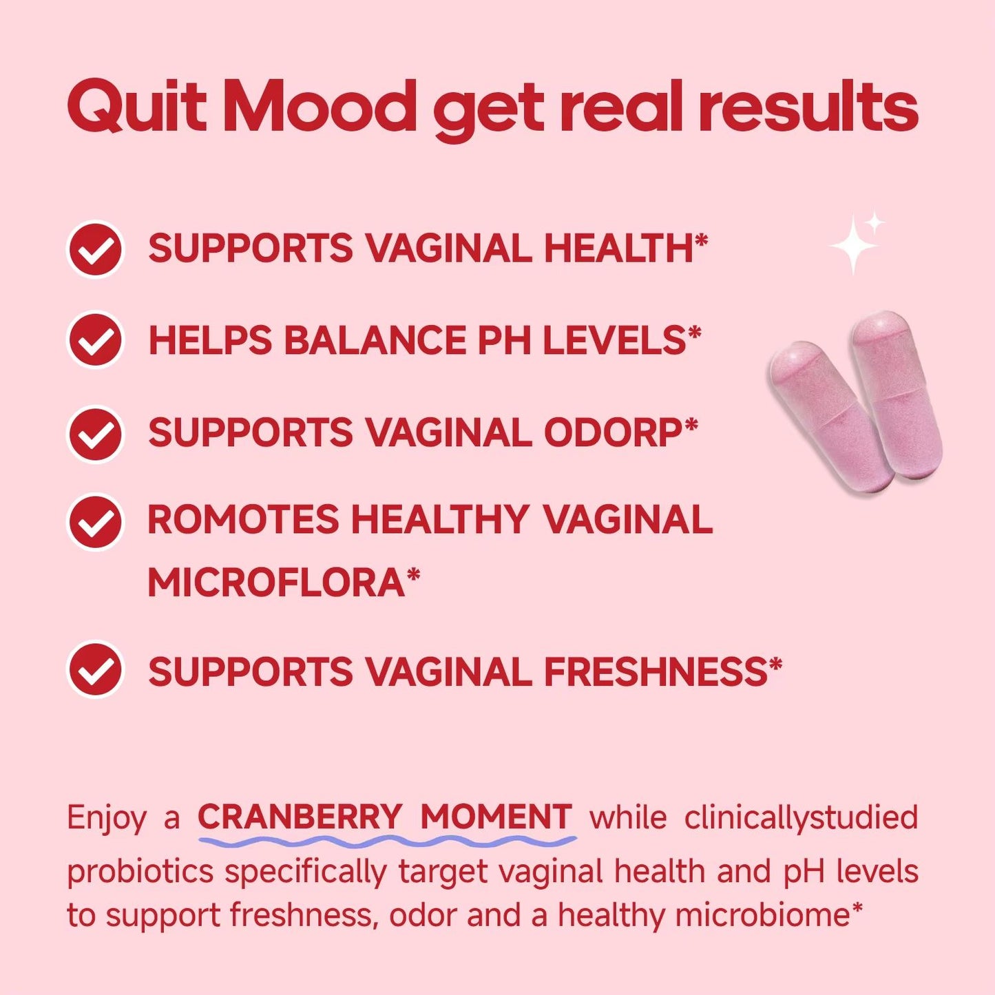 Quitmood Queens Womens Probiotics Daily PH Balance Odor Control And Yeast Support For Complete Femi 1