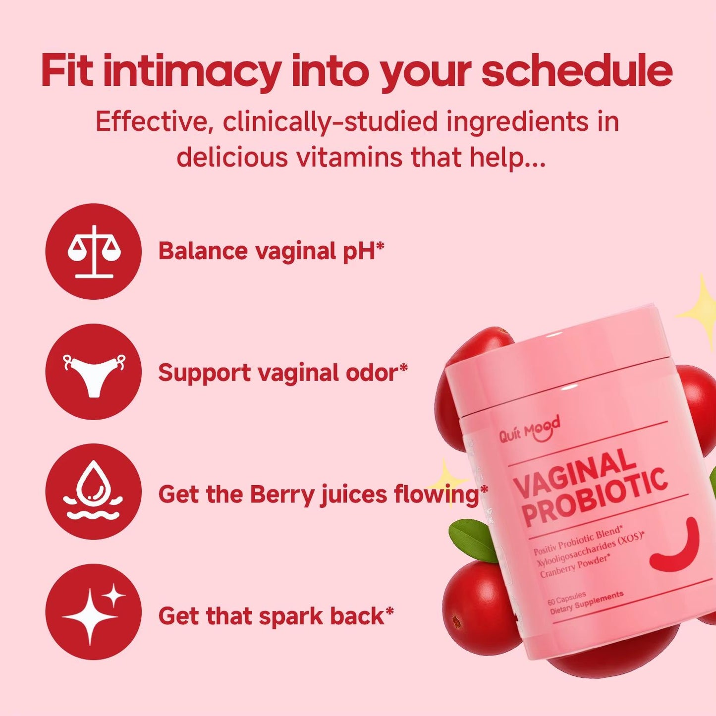 Quitmood Queens Womens Probiotics Daily PH Balance Odor Control And Yeast Support For Complete Femi 2