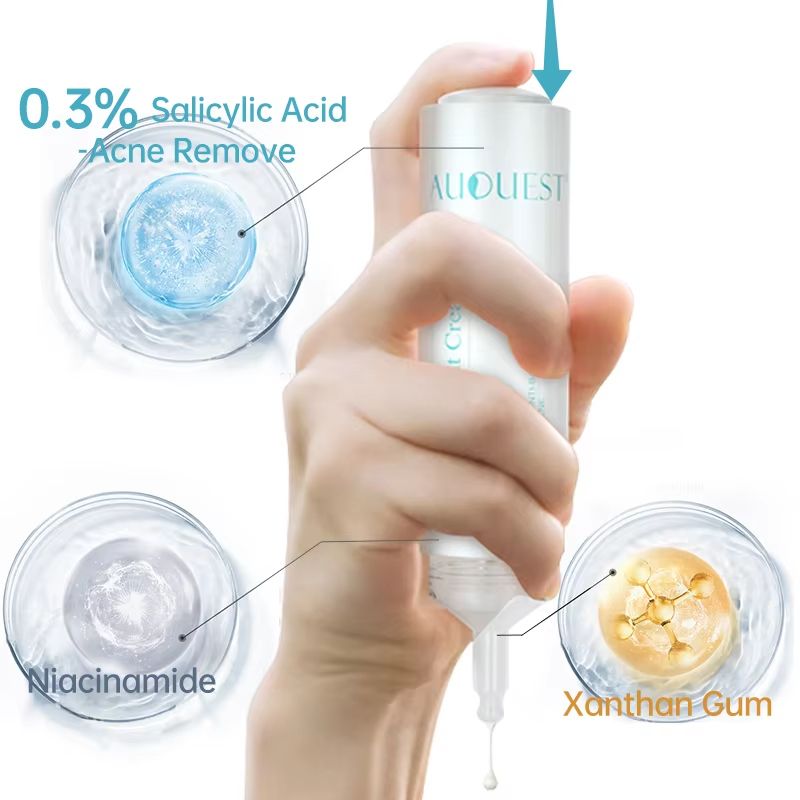 AUQUEST Salicylic Acid Acne Face Cream  Pore Refining  Blackhead Removal Niacinamide Moisturizer 4