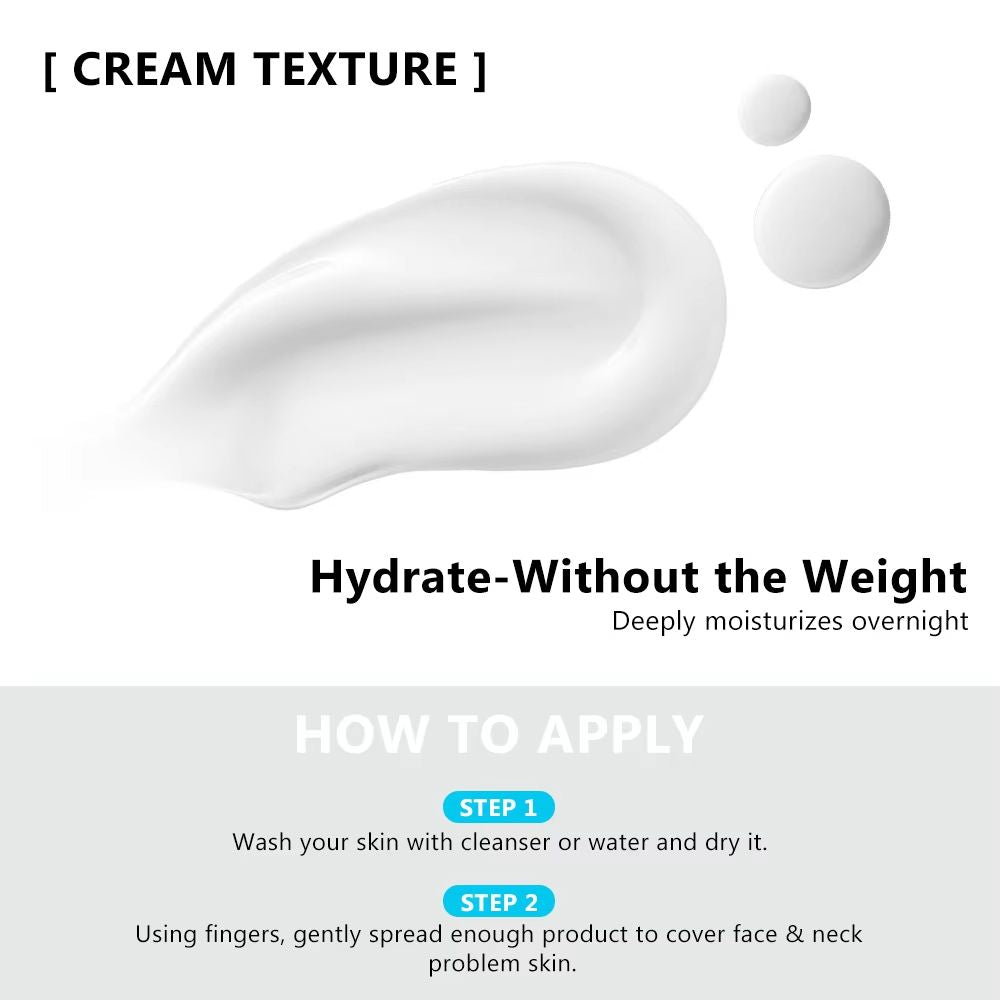 AUQUEST Salicylic Acid Acne Face Cream  Pore Refining  Blackhead Removal Niacinamide Moisturizer 5
