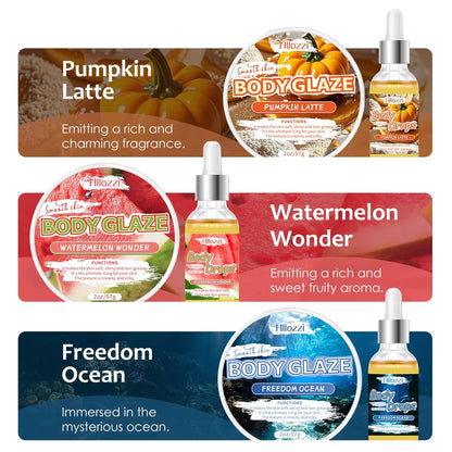 Strawberry Glow Body Glaze  Oil  Hydrating Body Lotion And Massage Oil For Silky Radiant Skin 4