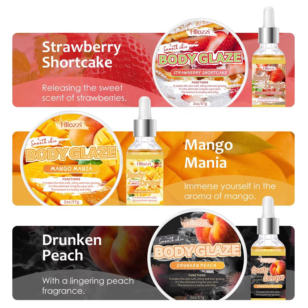 Strawberry Glow Body Glaze  Oil  Hydrating Body Lotion And Massage Oil For Silky Radiant Skin 5