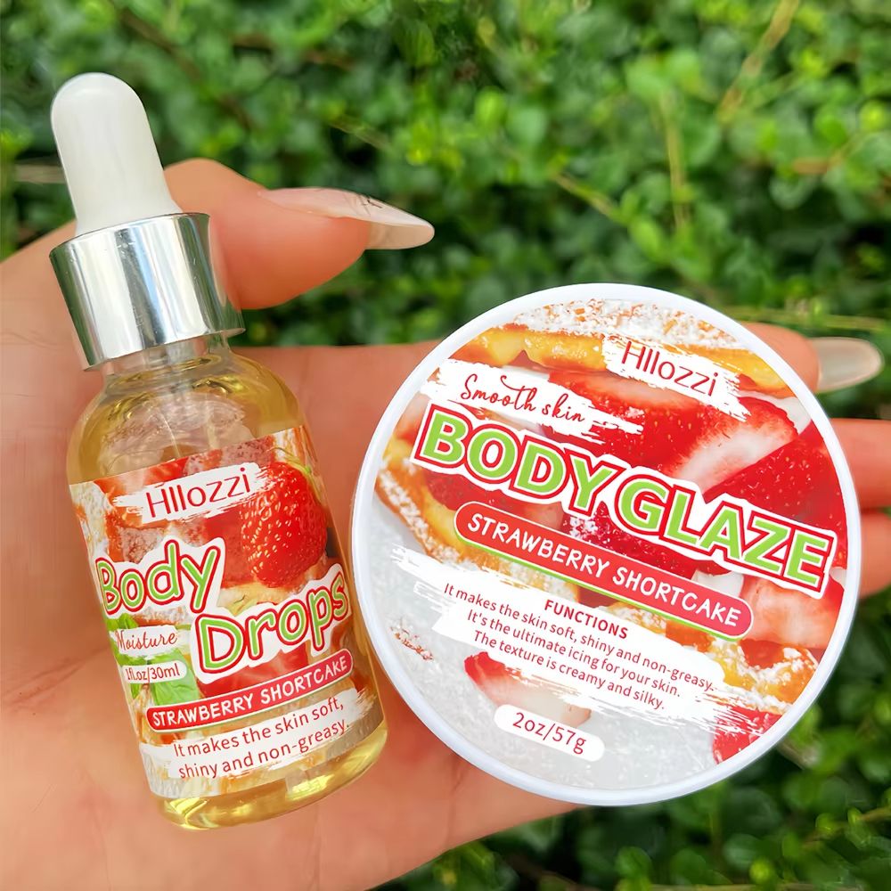 Strawberry Glow Body Glaze  Oil  Hydrating Body Lotion And Massage Oil For Silky Radiant Skin 6