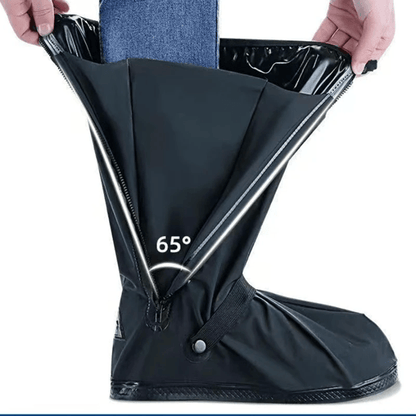 Waterproof Rain Boot Shoe Covers With High Top Protection And Reflective Design 1