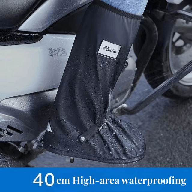 Waterproof Rain Boot Shoe Covers With High Top Protection And Reflective Design 2
