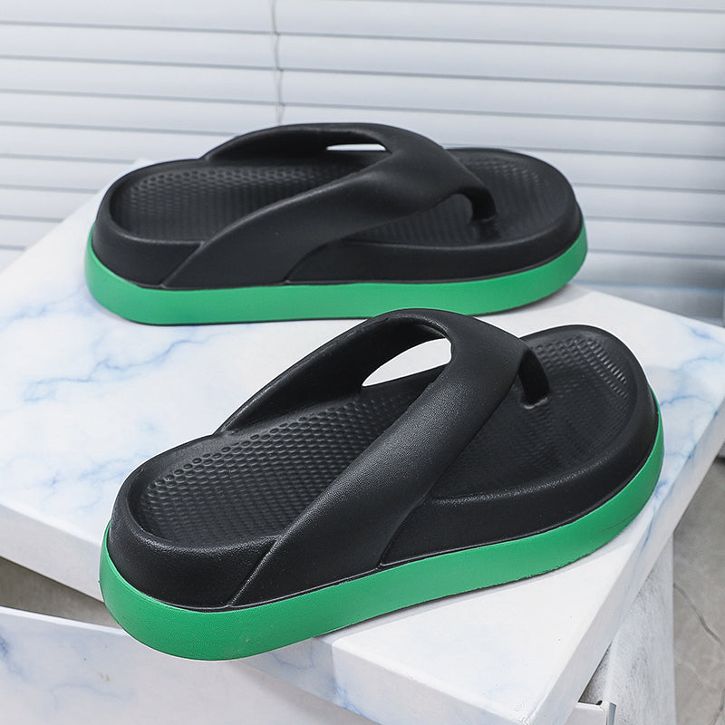 Casual Platform Sandals for Women, Popular Design Flip Flops Trend, Non-slip Outdoor Slippers, Unique Features Flat
