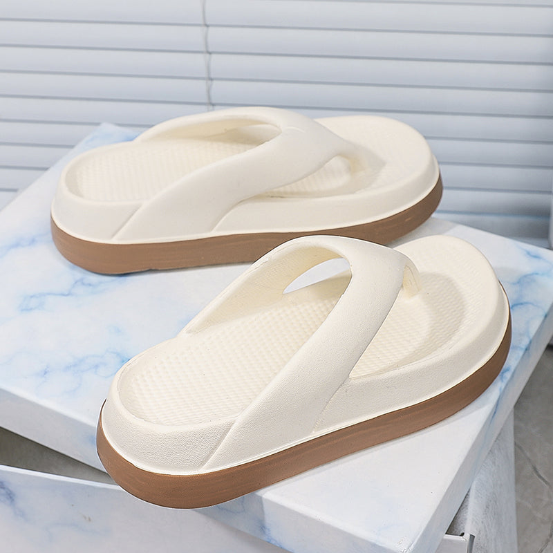 Casual Platform Sandals for Women, Popular Design Flip Flops Trend, Non-slip Outdoor Slippers, Unique Features Flat